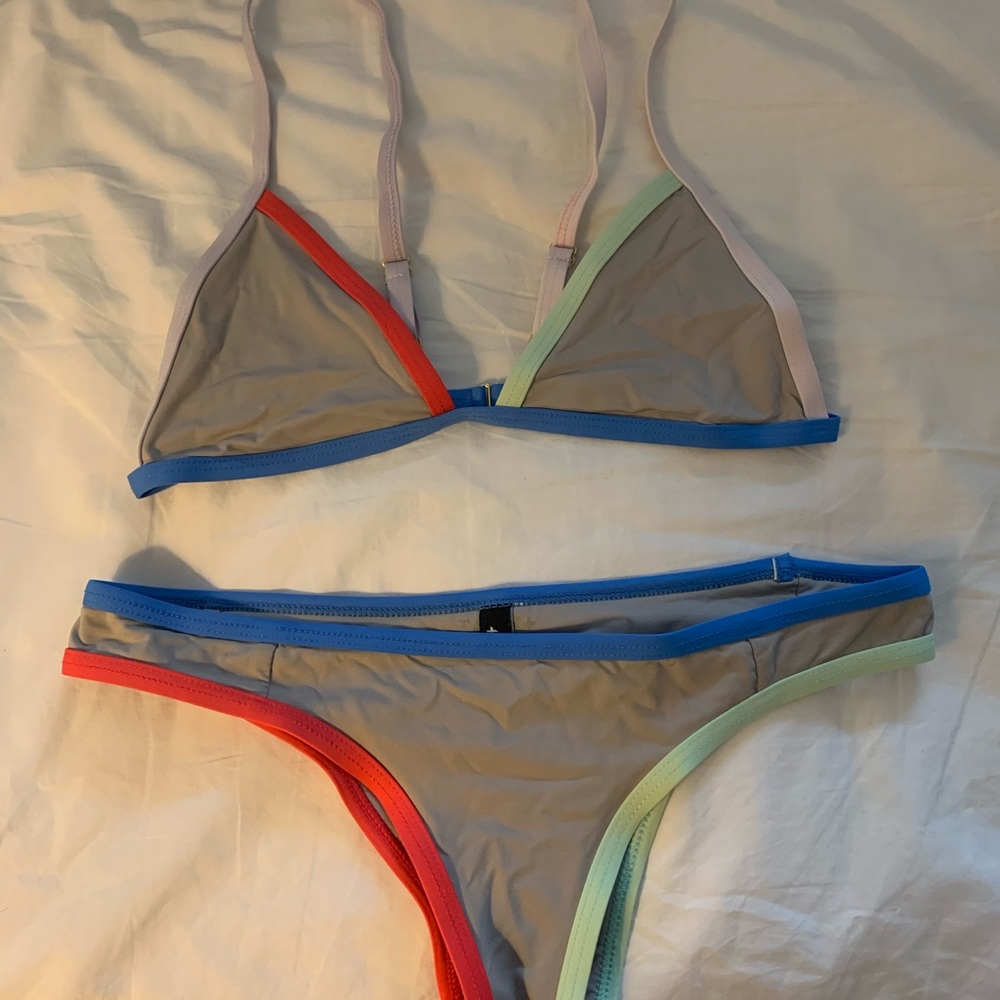 Tavik Color Block Bikini Set, Size Small - image 3